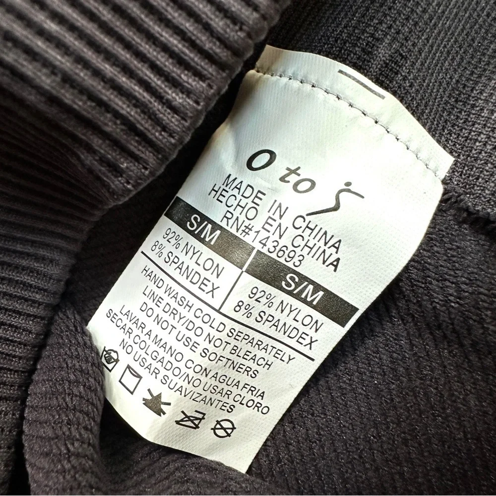 OtoS Active Charcoal Black Athletic Compression Capri - Picture 7 of 7